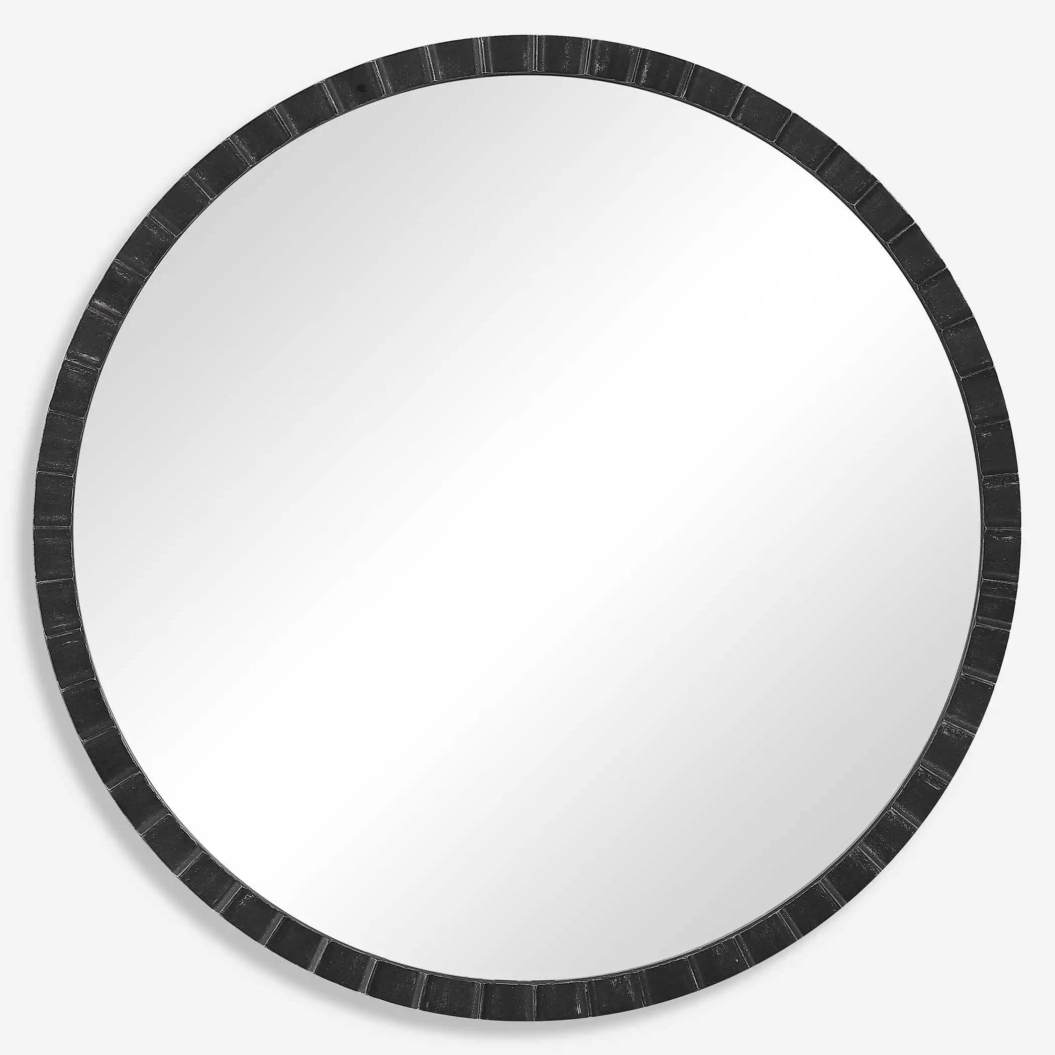 Dandridge Black Round Mirror Uttermost