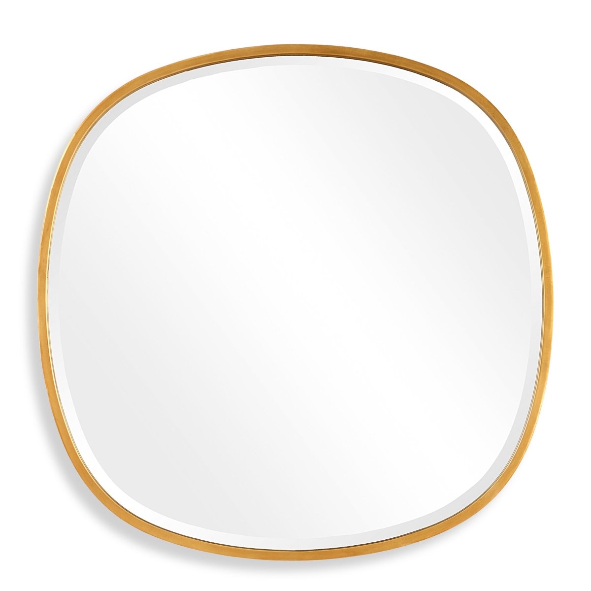 30" Irregular Shaped Gold Leaf Iron Mirror - Uttermost - Other Mirrors by Modest Hut