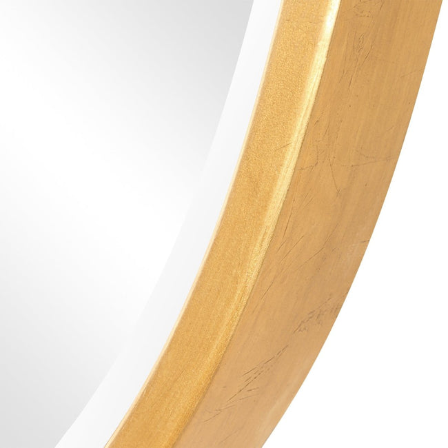 30" Irregular Shaped Gold Leaf Iron Mirror - Other Mirrors in Room Setting - Modern Home Decor