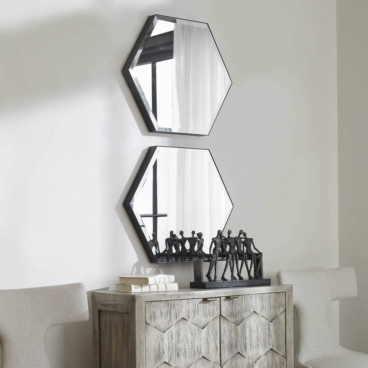 Amaya Octagonal Mirrors, S/2 - Uttermost - Other Mirrors by Modest Hut