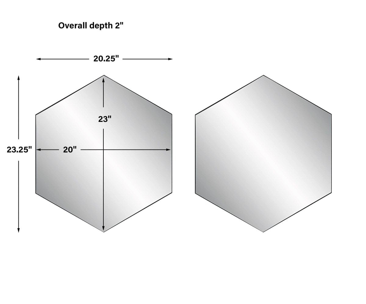 Amaya Octagonal Mirrors, S/2 - Uttermost - Other Mirrors by Modest Hut