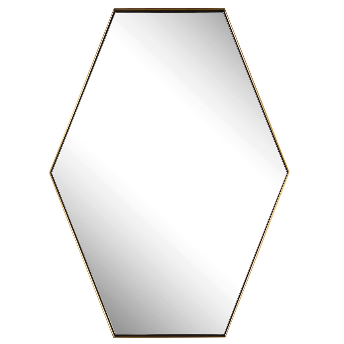 Ankara Brass Hexagon Mirror - Uttermost - Other Mirrors by Modest Hut