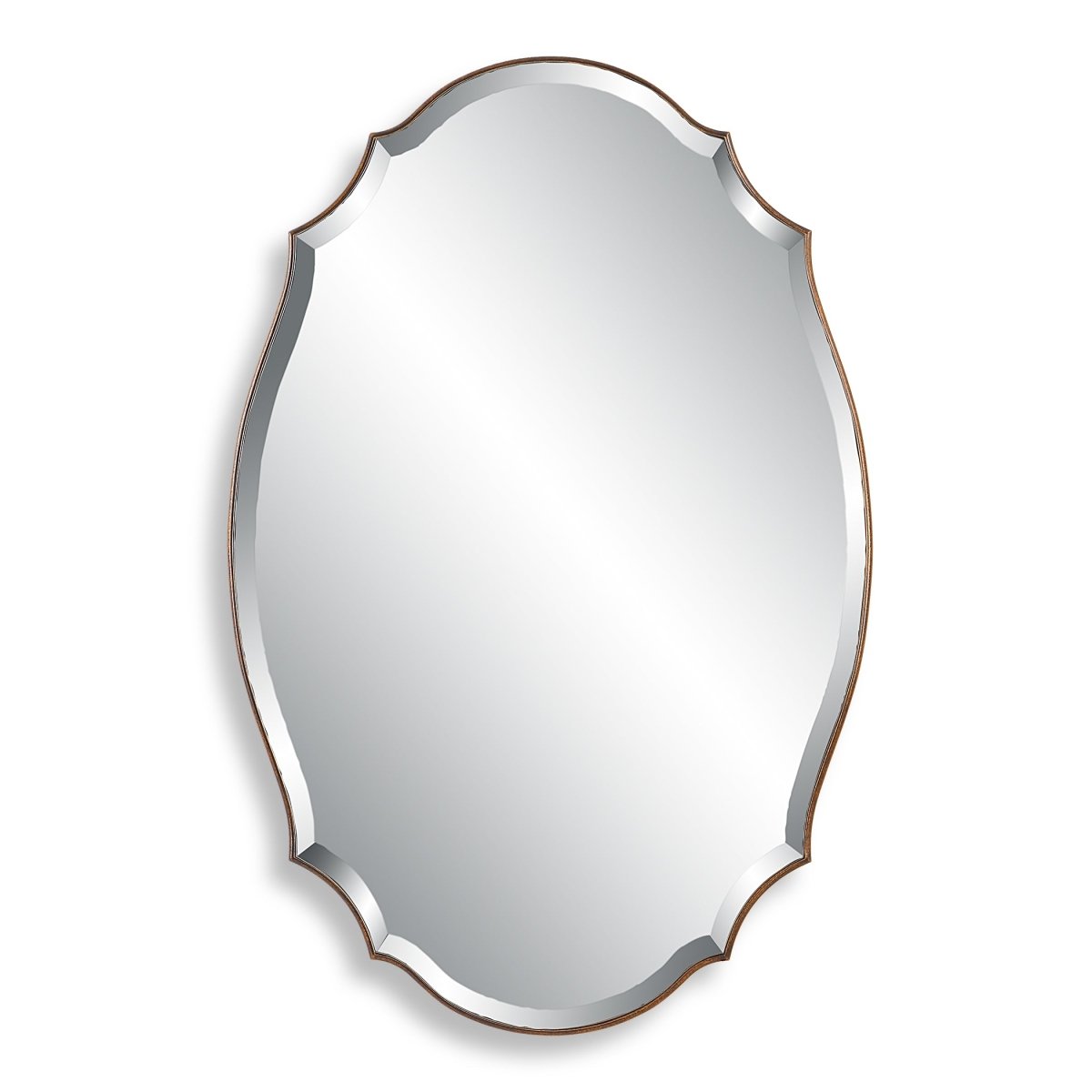 Antique Bronze and Gold Rounded Edge Frame Mirror - Uttermost - Other Mirrors by Modest Hut