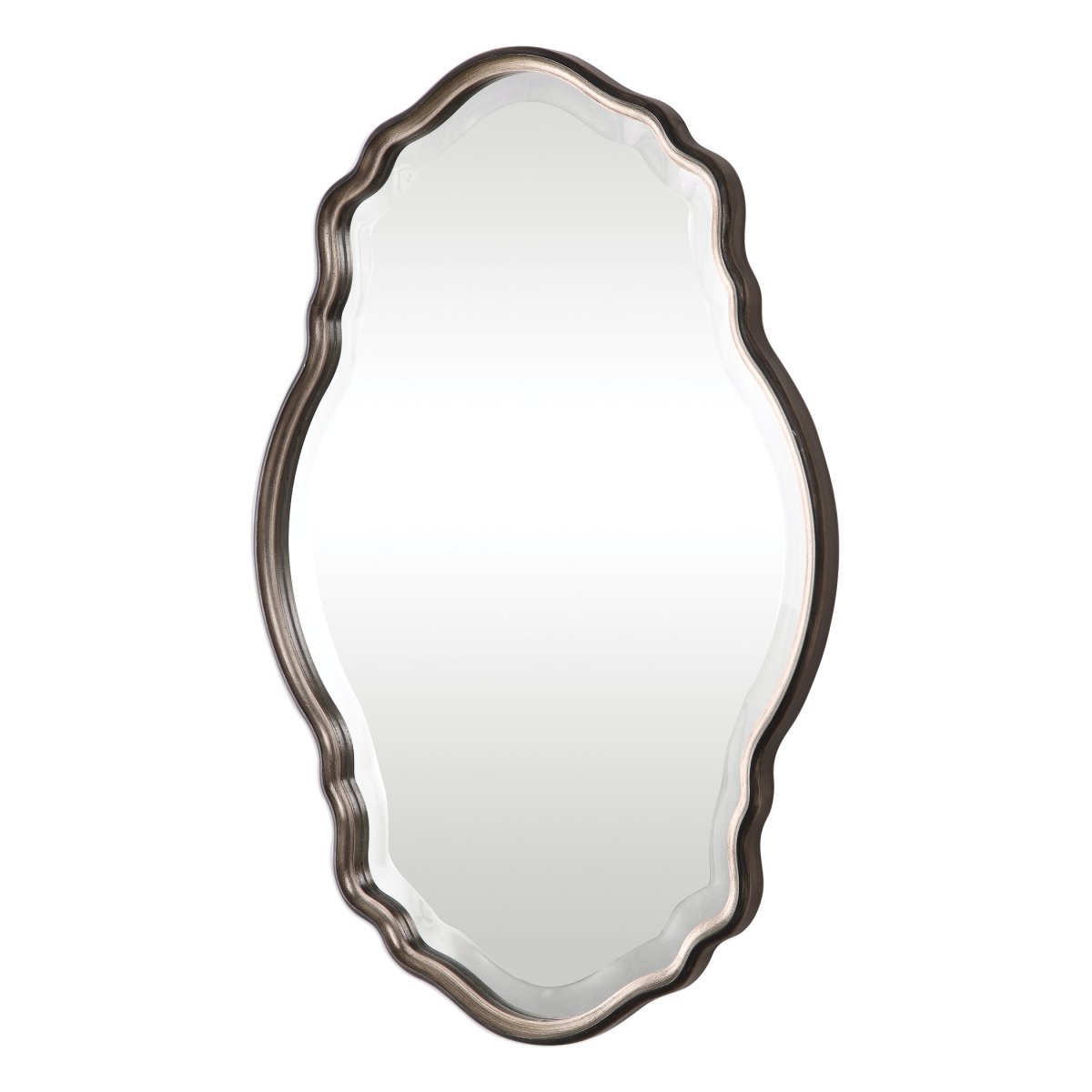 Antique Silver Champagne Dark Bronze Edge Frame Mirror - Uttermost - Other Mirrors by Modest Hut