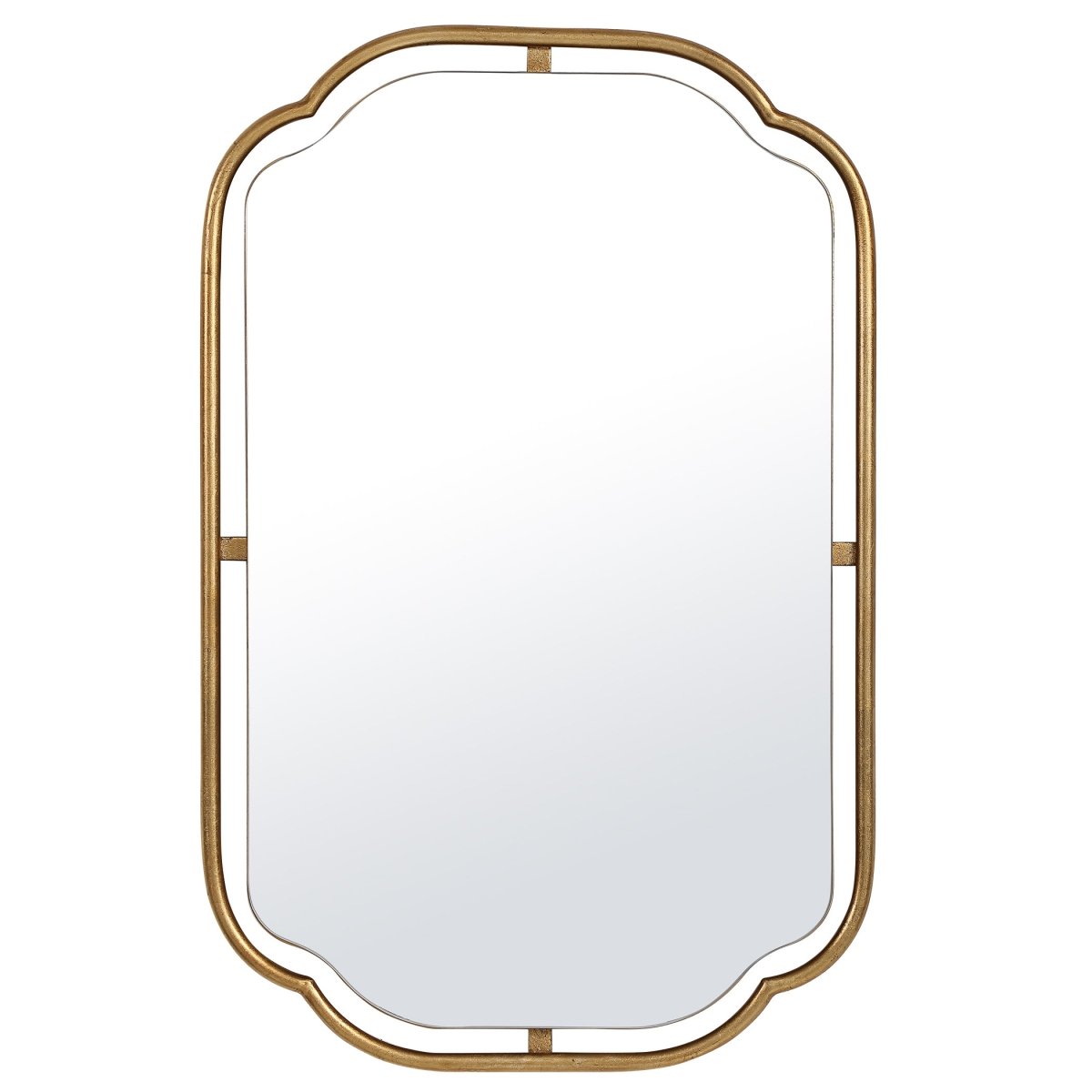 Antiqued Gold Leaf Floating Mirror - Uttermost - Other Mirrors by Modest Hut