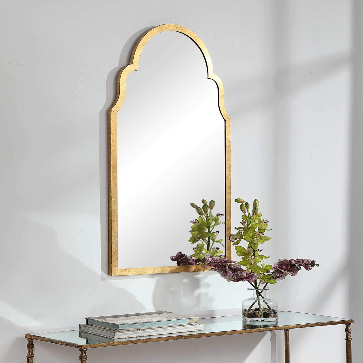 Arched Goldleaf Mirror - Uttermost - Other Mirrors by Modest Hut