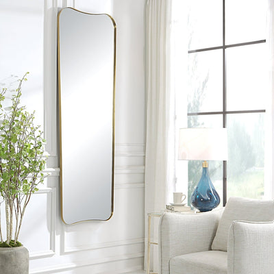 Belvoir Large Antique Brass Mirror - Uttermost - Other Mirrors by Modest Hut