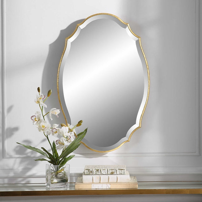 Beveled Metallic Gold Mirror - Uttermost - Other Mirrors by Modest Hut