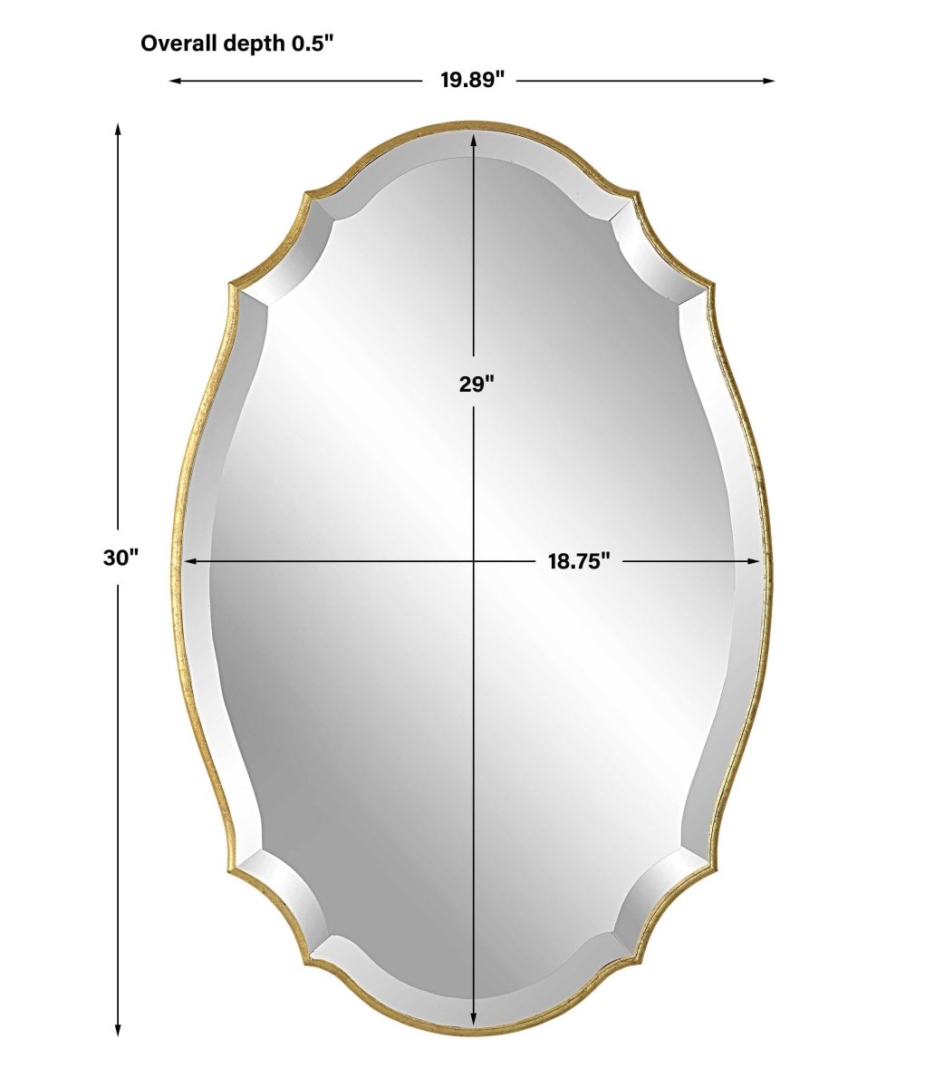 Beveled Metallic Gold Mirror - Uttermost - Other Mirrors by Modest Hut