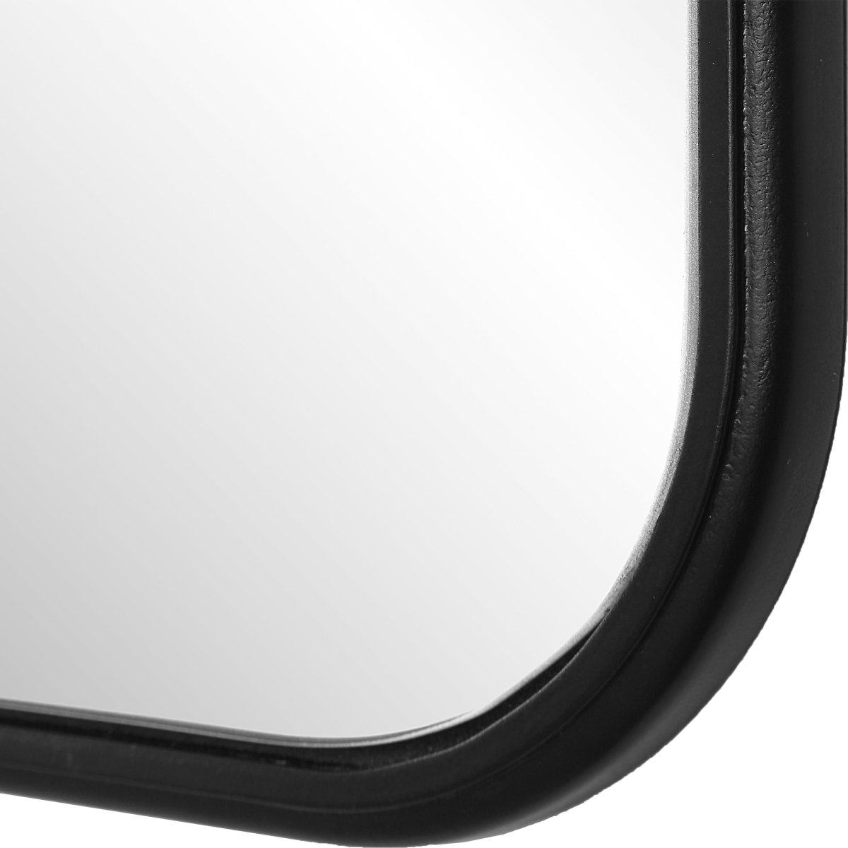 Black Wavy Top Radius Corner Mirror - Uttermost - Other Mirrors by Modest Hut
