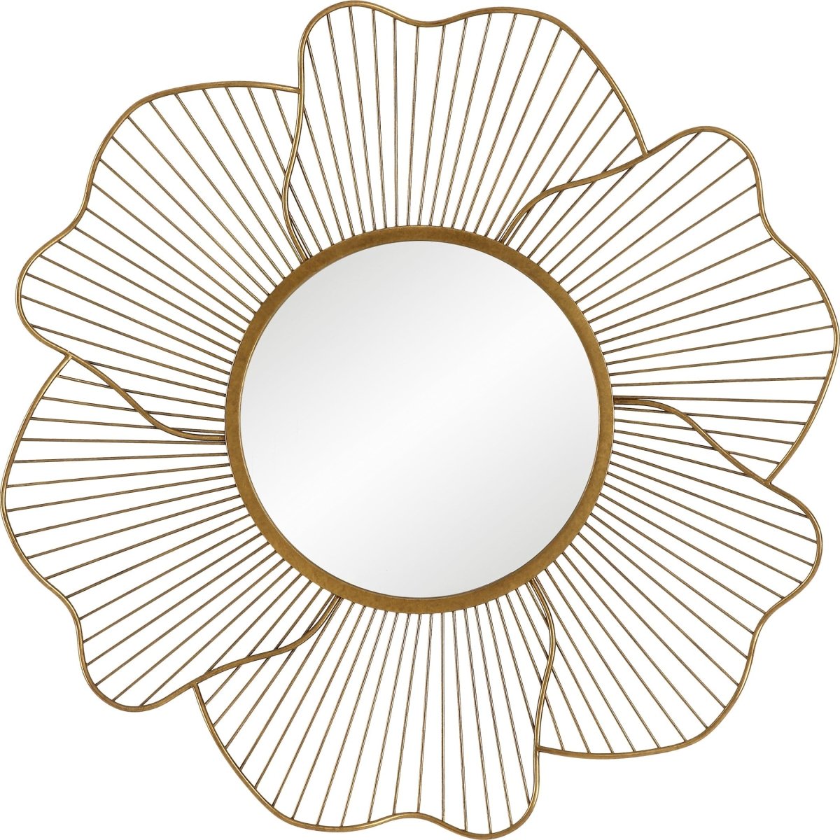 Blossom Gold Floral Mirror - Uttermost - Other Mirrors by Modest Hut