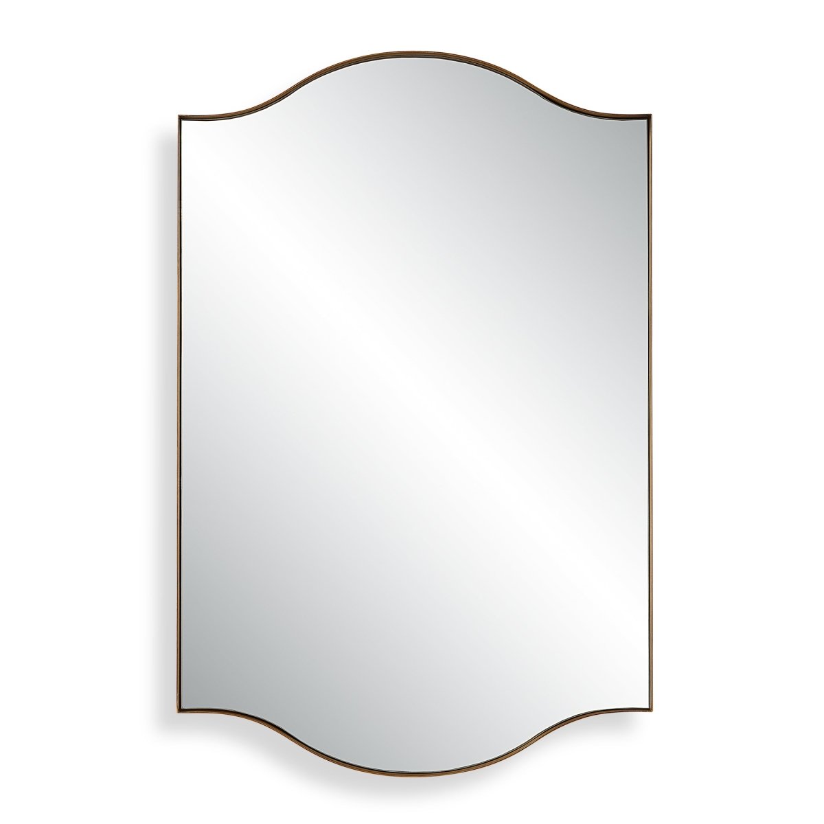 Brushed Gold Arched Iron Mirror - Uttermost - Other Mirrors by Modest Hut