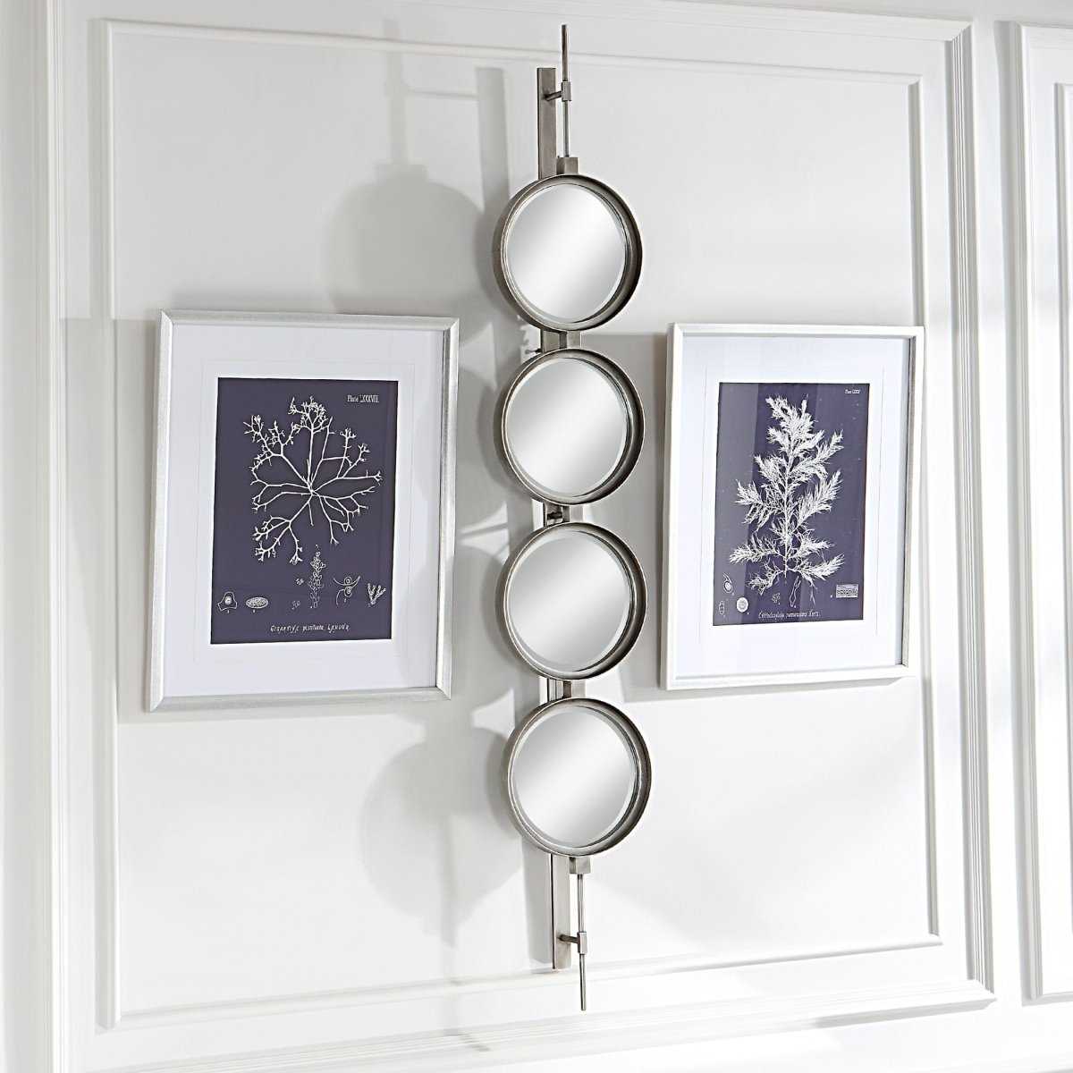 Button Silver Mirror - Uttermost - Other Mirrors by Modest Hut