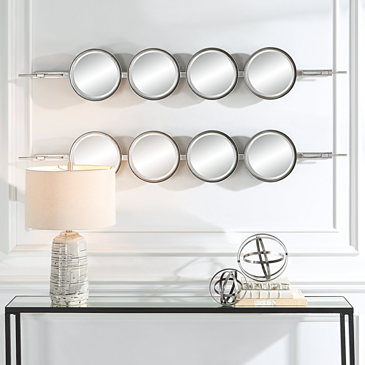 Button Silver Mirror - Uttermost - Other Mirrors by Modest Hut