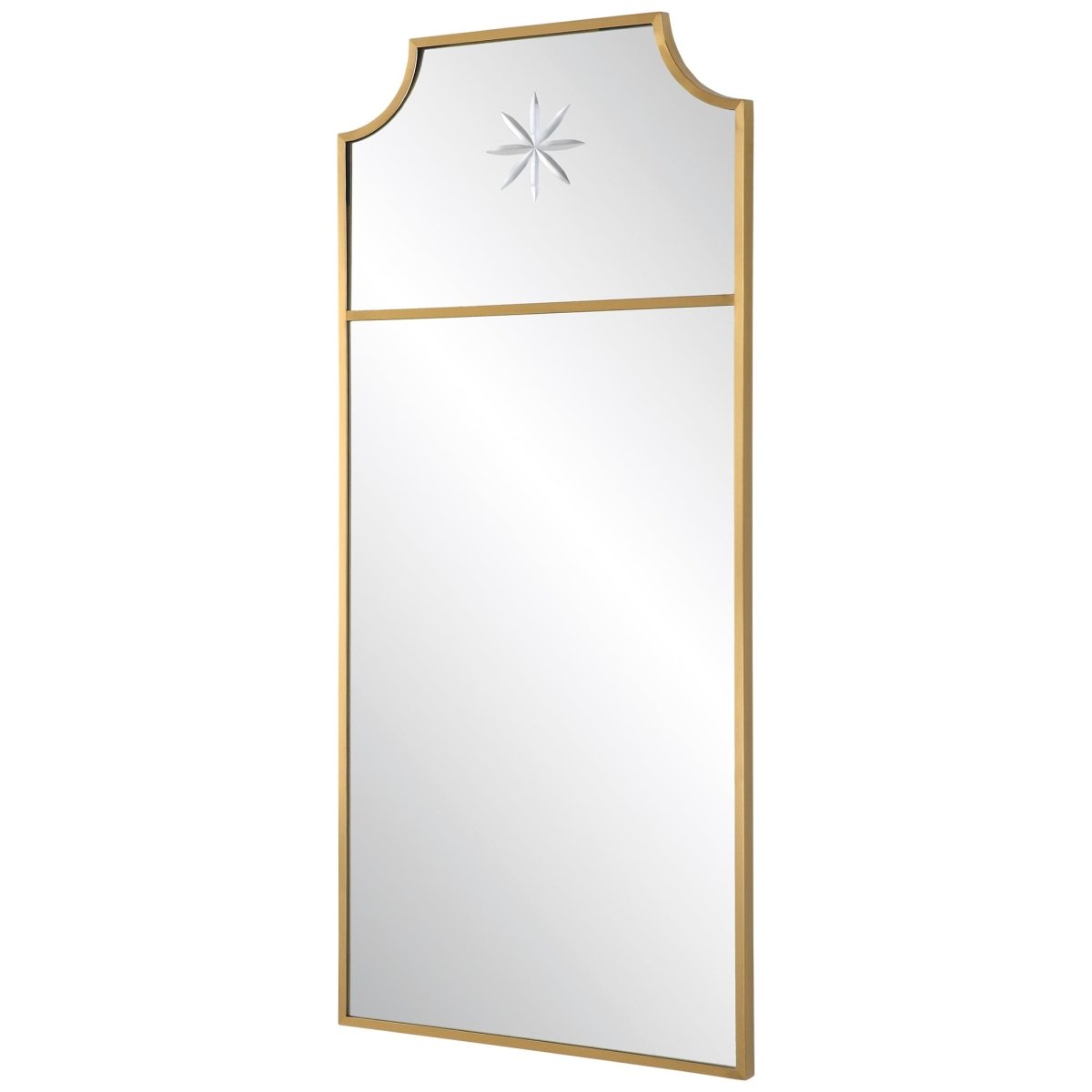 Caddington Tall Brass Mirror - Uttermost - Other Mirrors by Modest Hut