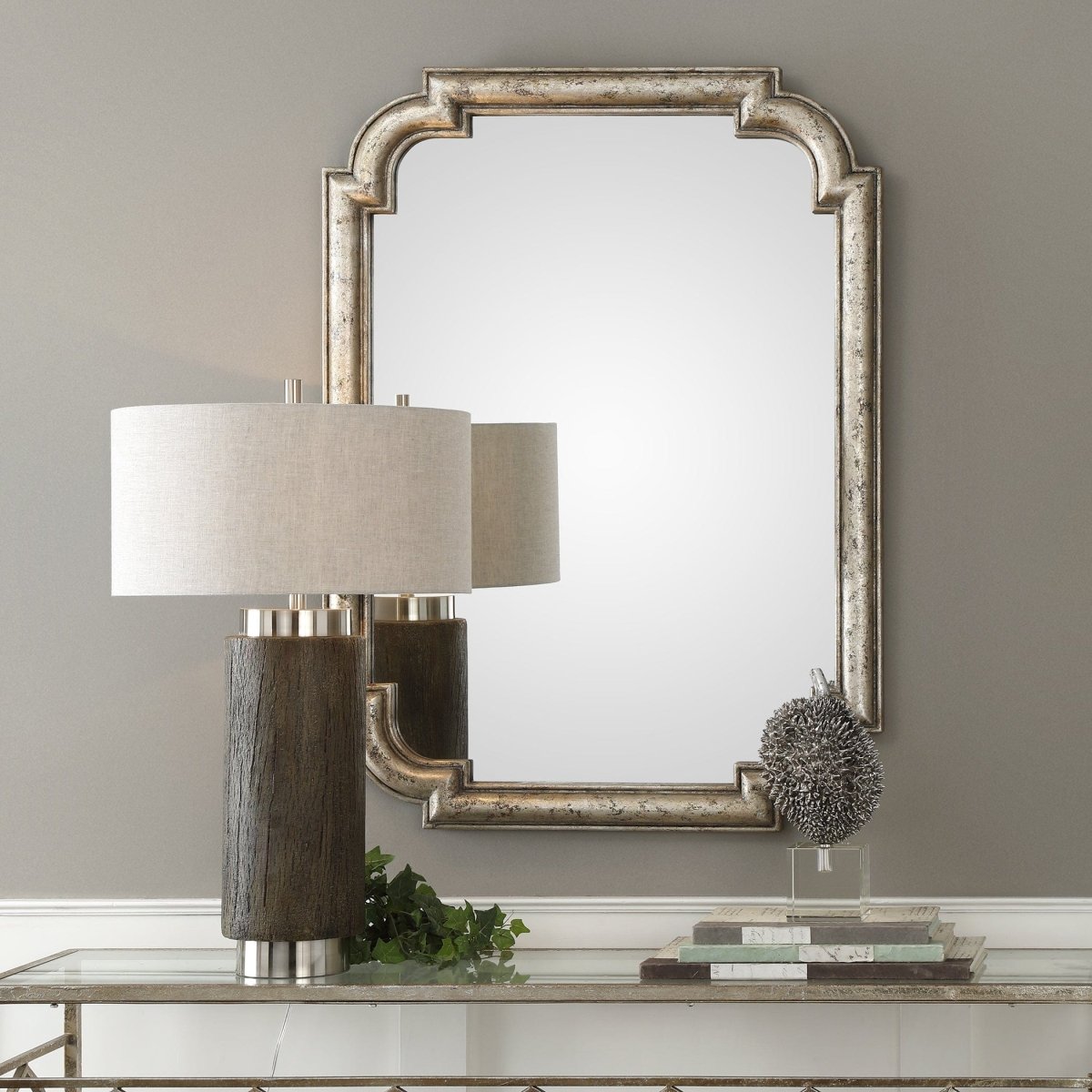 Calanna Antique Silver Mirror - Uttermost - Other Mirrors by Modest Hut