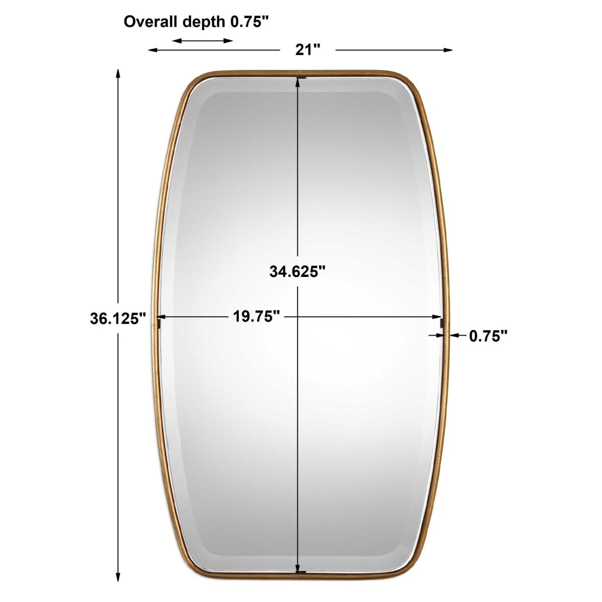 Canillo Gold Mirror - Uttermost - Other Mirrors by Modest Hut