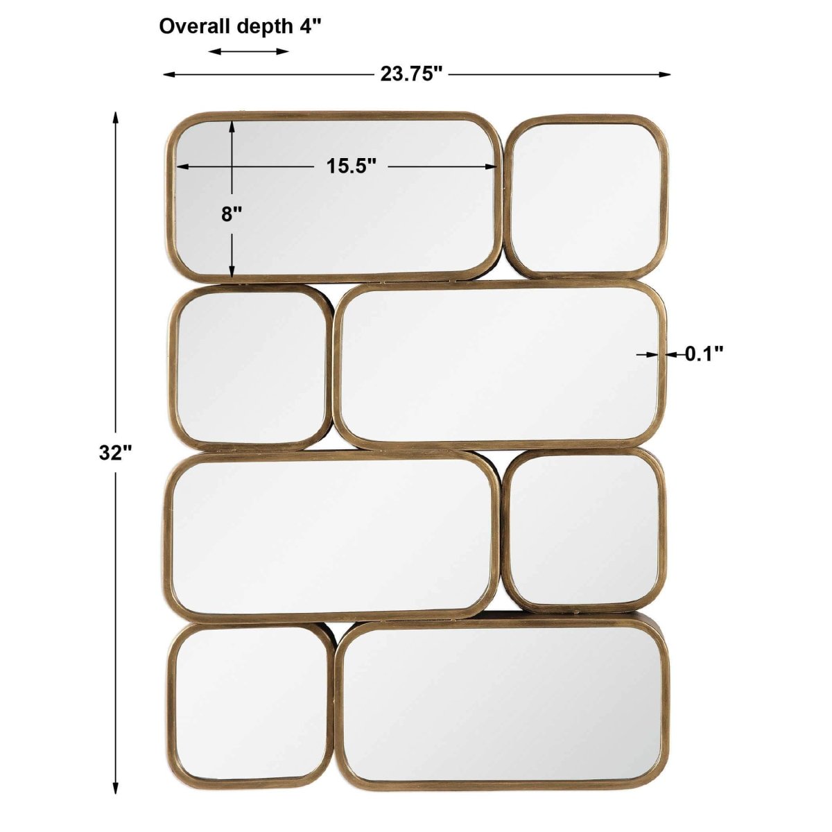 Canute Off - Setting Modern Mirror - Uttermost - Other Mirrors by Modest Hut