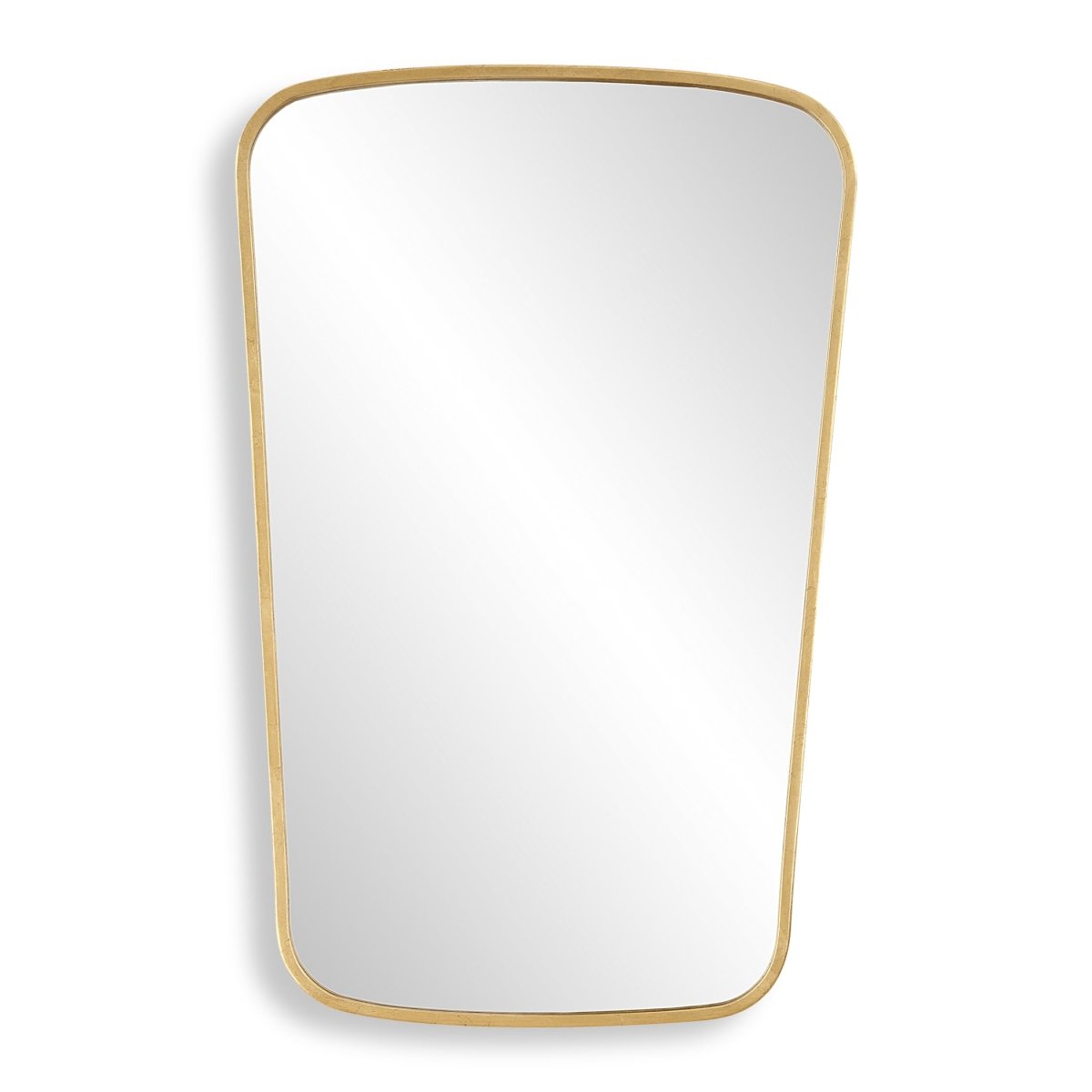 Curved Gold Leaf Vanity Mirror - Uttermost - Other Mirrors by Modest Hut