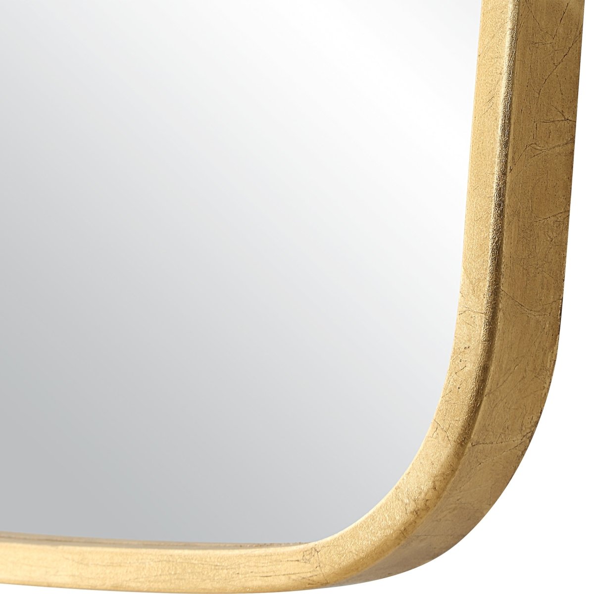 Curved Gold Leaf Vanity Mirror - Uttermost - Other Mirrors by Modest Hut