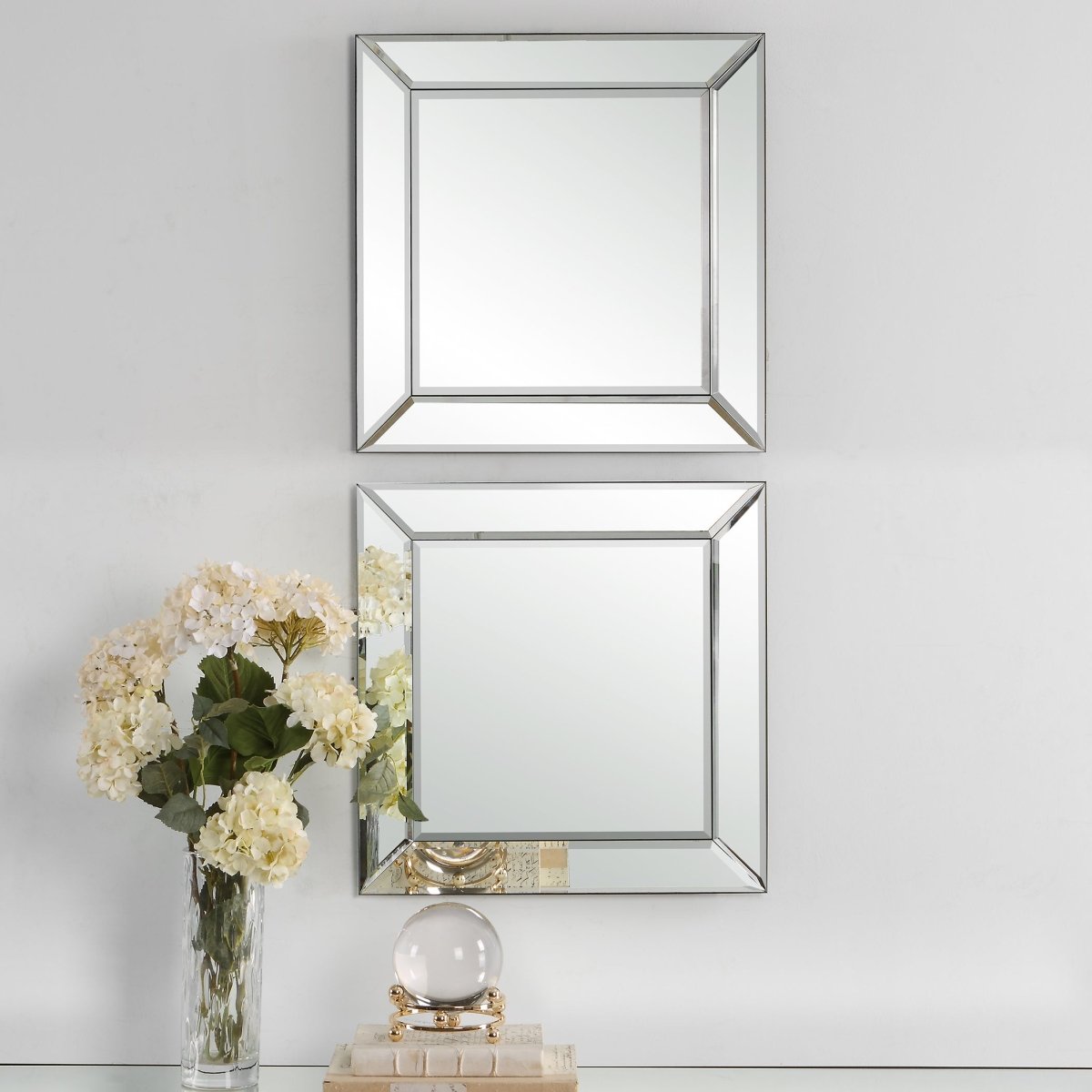 Elegant Frameless Beveled Panels Mirror Set - Uttermost - Other Mirrors by Modest Hut