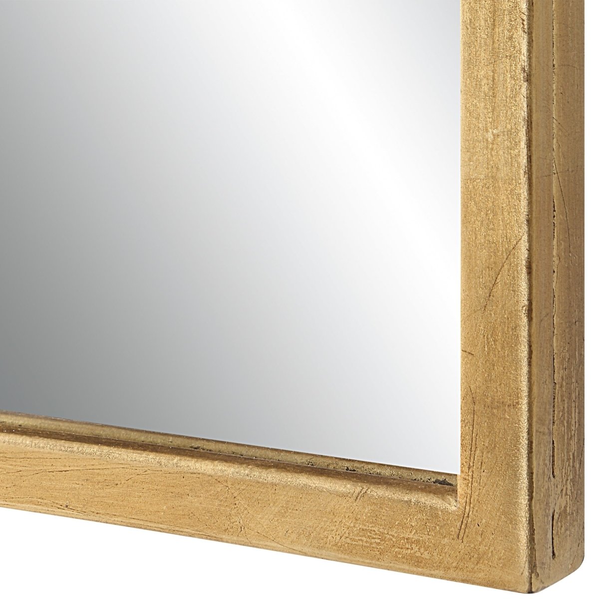 Gold Leaf Metal Framed Mirror - Uttermost - Other Mirrors by Modest Hut