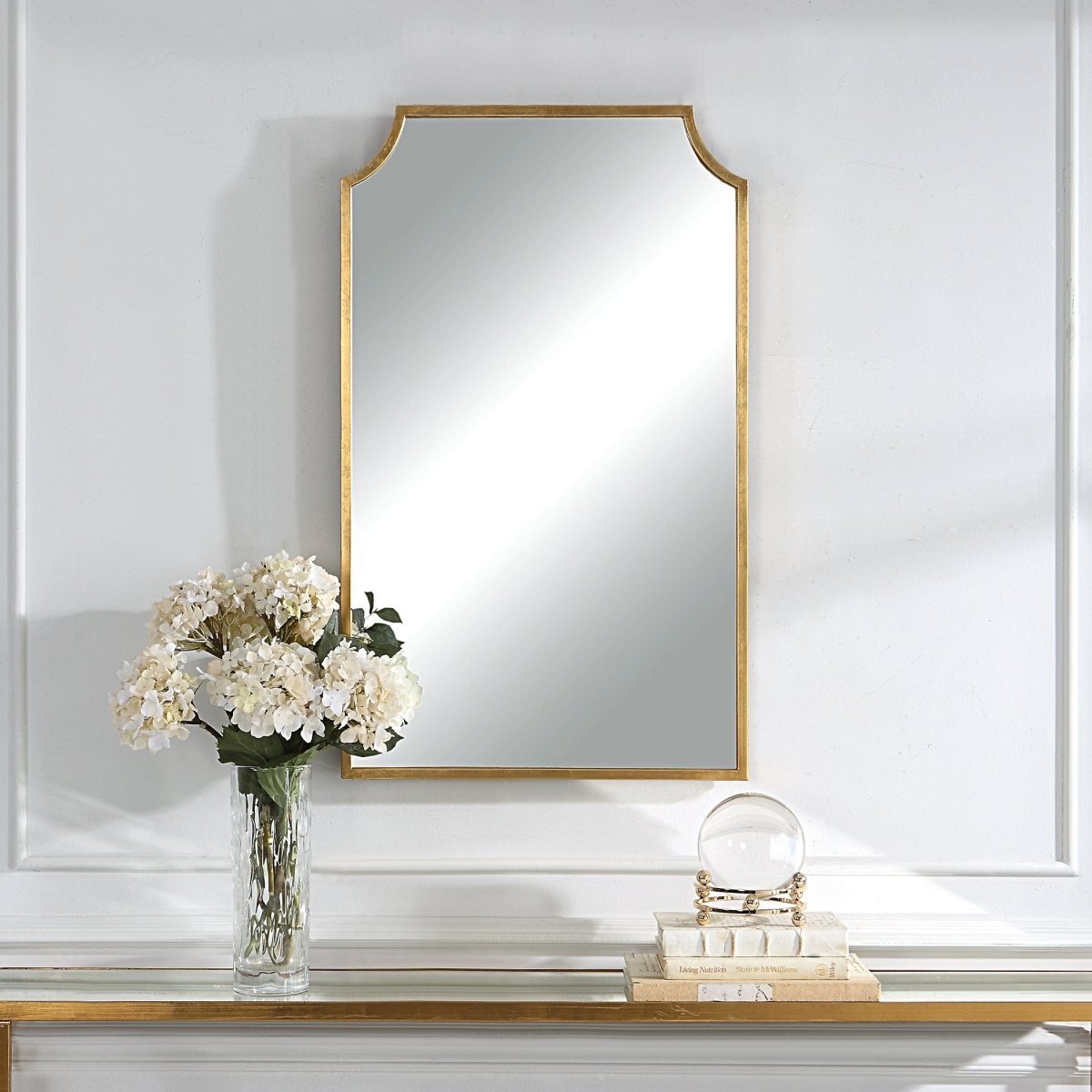 Gold Leaf Metal Framed Mirror - Uttermost - Other Mirrors by Modest Hut