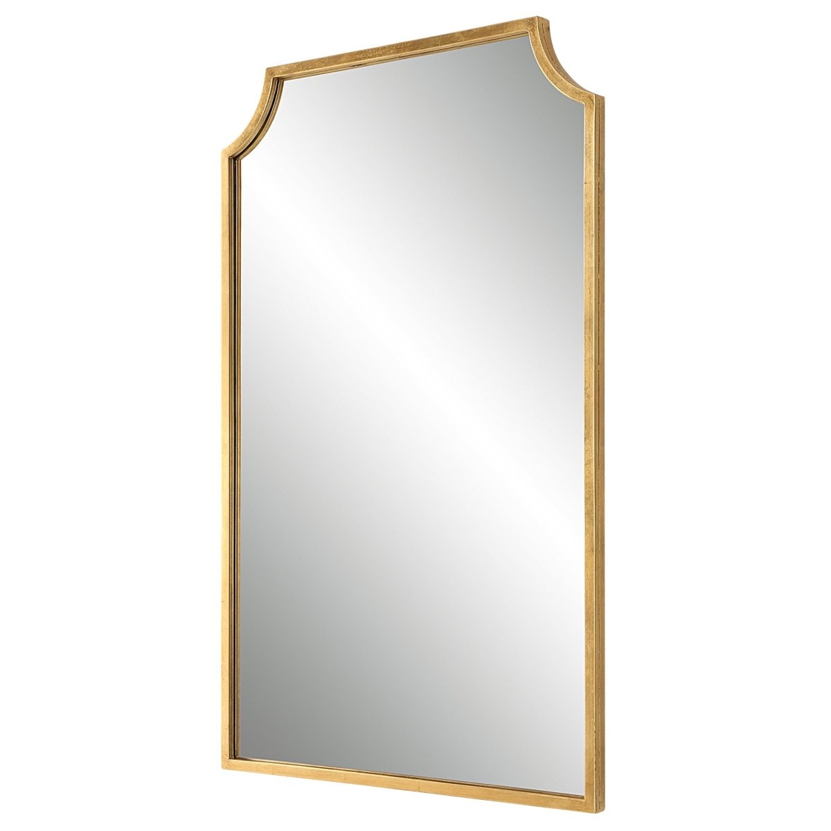 Gold Leaf Metal Framed Mirror - Uttermost - Other Mirrors by Modest Hut