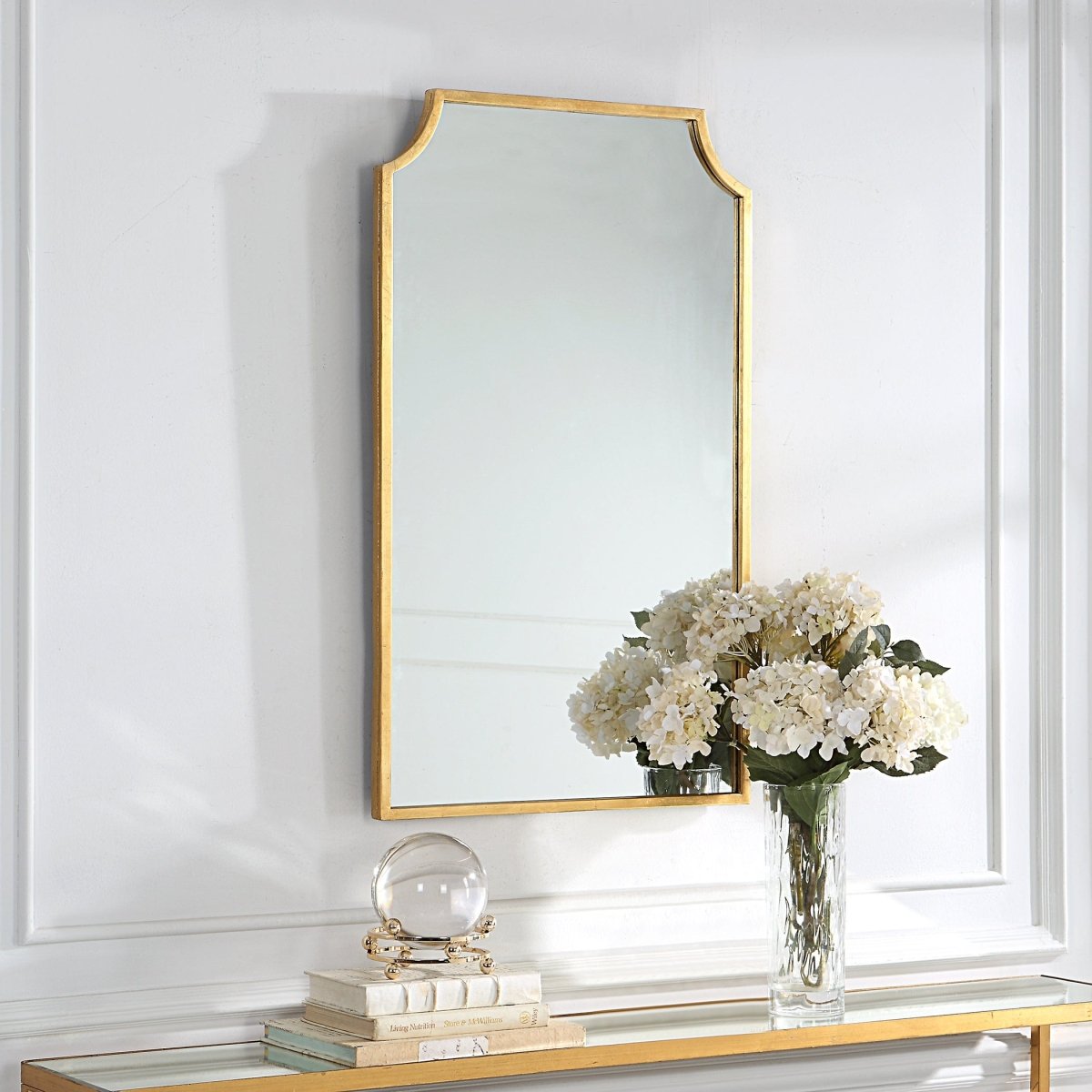 Gold Leaf Metal Framed Mirror - Uttermost - Other Mirrors by Modest Hut