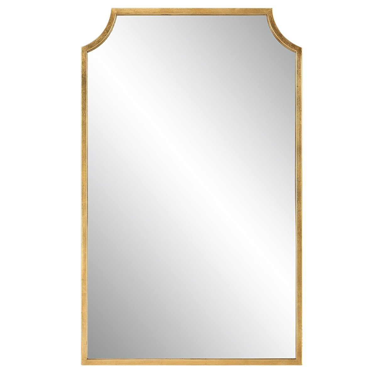 Gold Leaf Metal Framed Mirror - Uttermost - Other Mirrors by Modest Hut