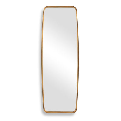 Gold Leaf Rounded Corner Wide Band Metal Frame Mirror - Uttermost - Other Mirrors by Modest Hut