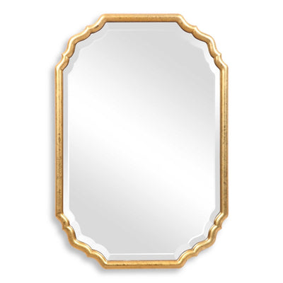 Gold Leaf Vanity Mirror - Uttermost - Other Mirrors by Modest Hut