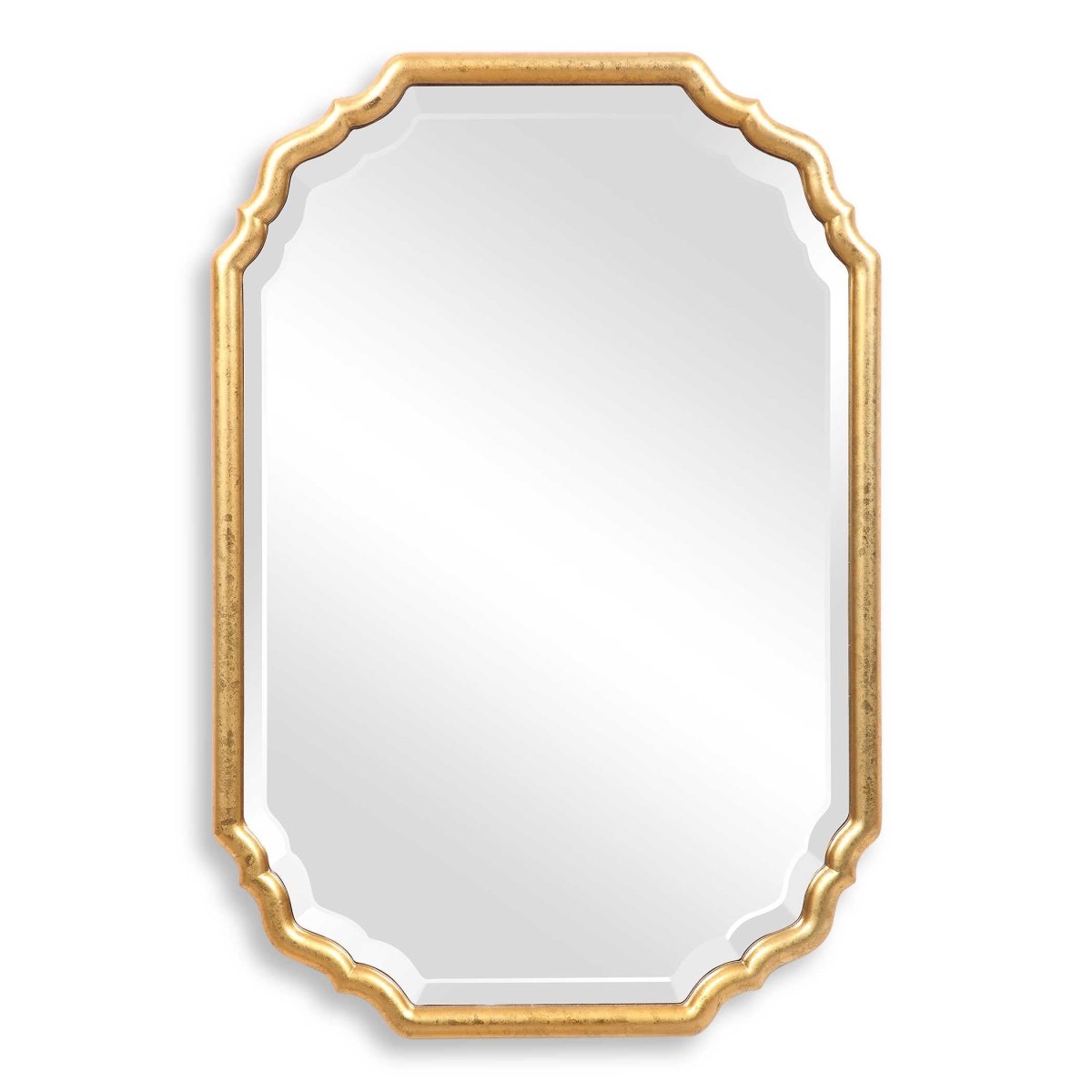 Gold Leaf Vanity Mirror - Uttermost - Other Mirrors by Modest Hut