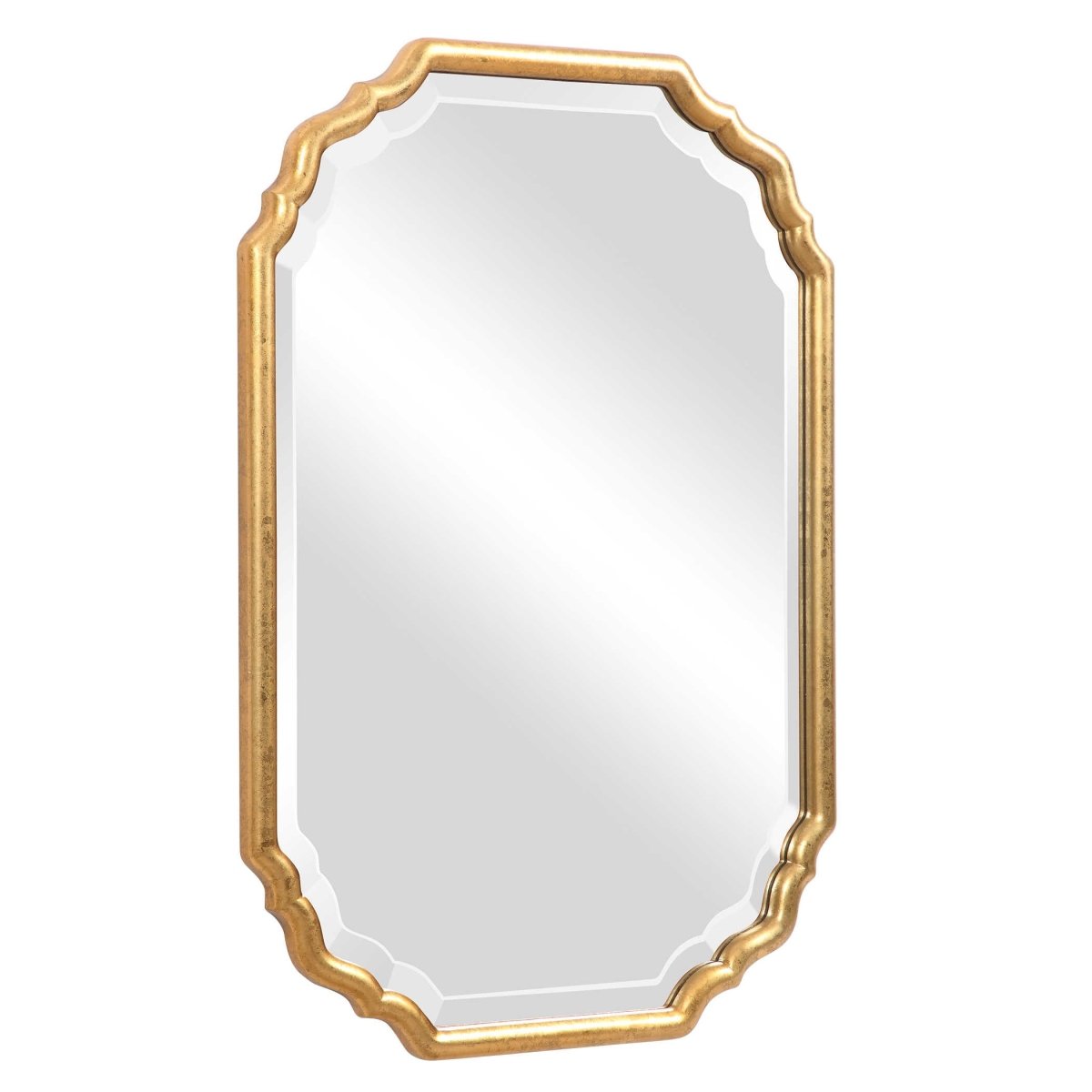 Gold Leaf Vanity Mirror - Uttermost - Other Mirrors by Modest Hut