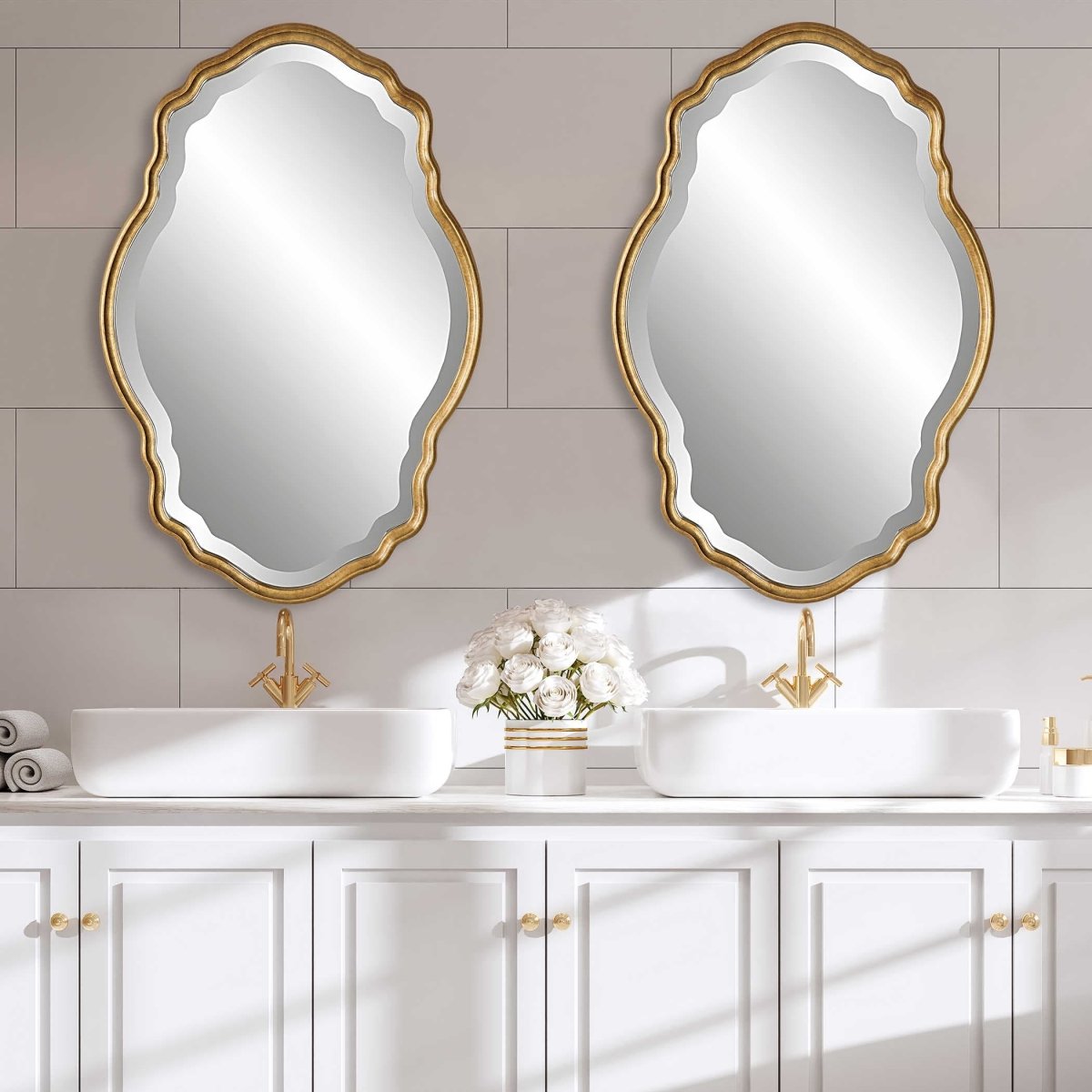 Graceful Gold Mirror - Uttermost - Other Mirrors by Modest Hut