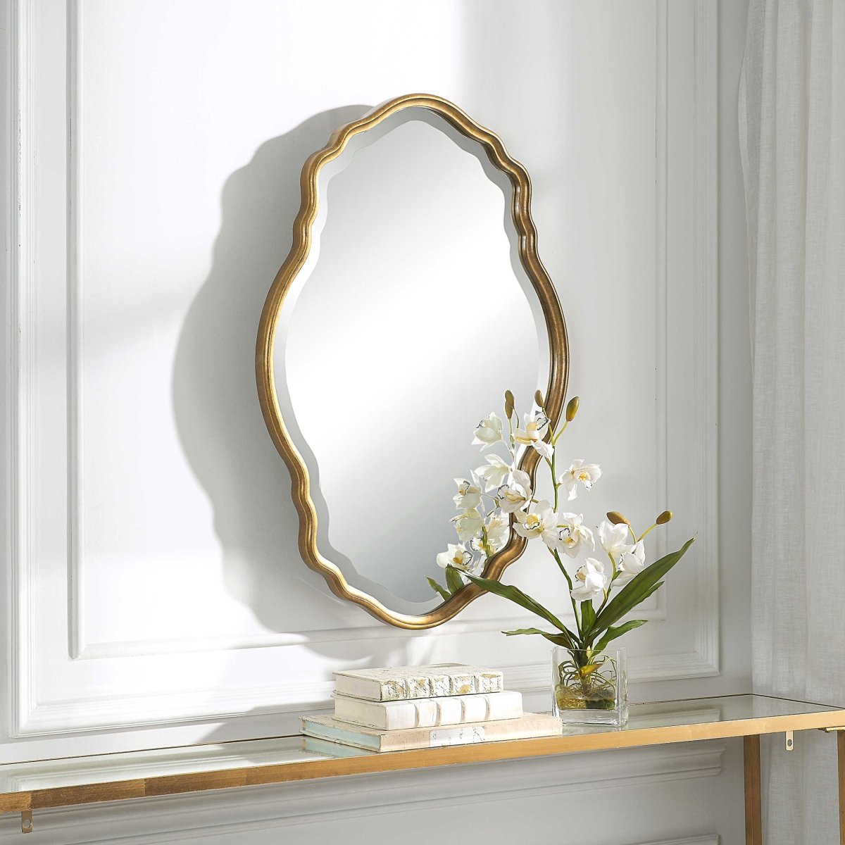 Graceful Gold Mirror - Uttermost - Other Mirrors by Modest Hut