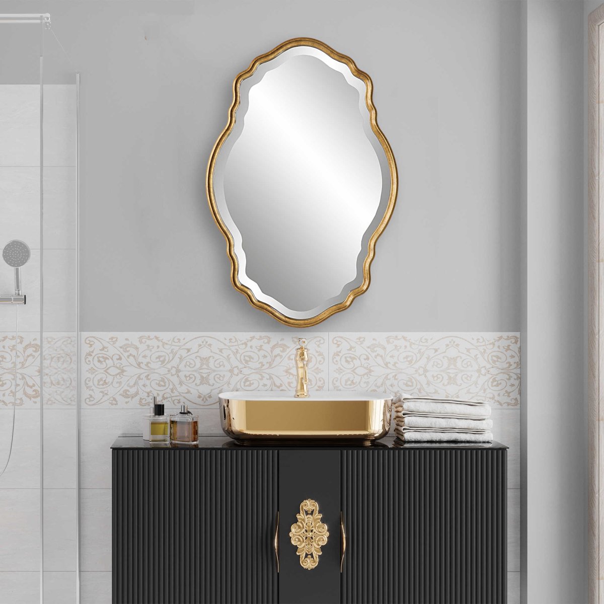 Graceful Gold Mirror - Uttermost - Other Mirrors by Modest Hut