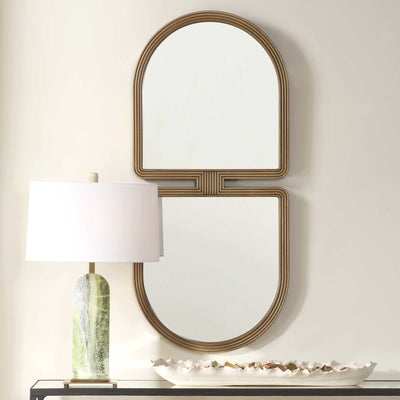 Jacques Art Deco Gold Mirror - Uttermost - Other Mirrors by Modest Hut