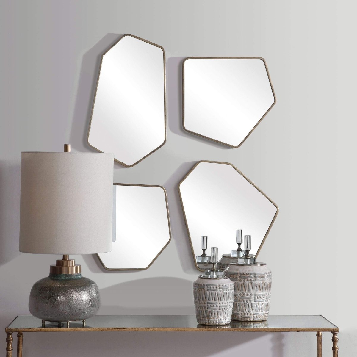 Linneah Geometric Modern Mirrors (S/4) - Uttermost - Other Mirrors by Modest Hut