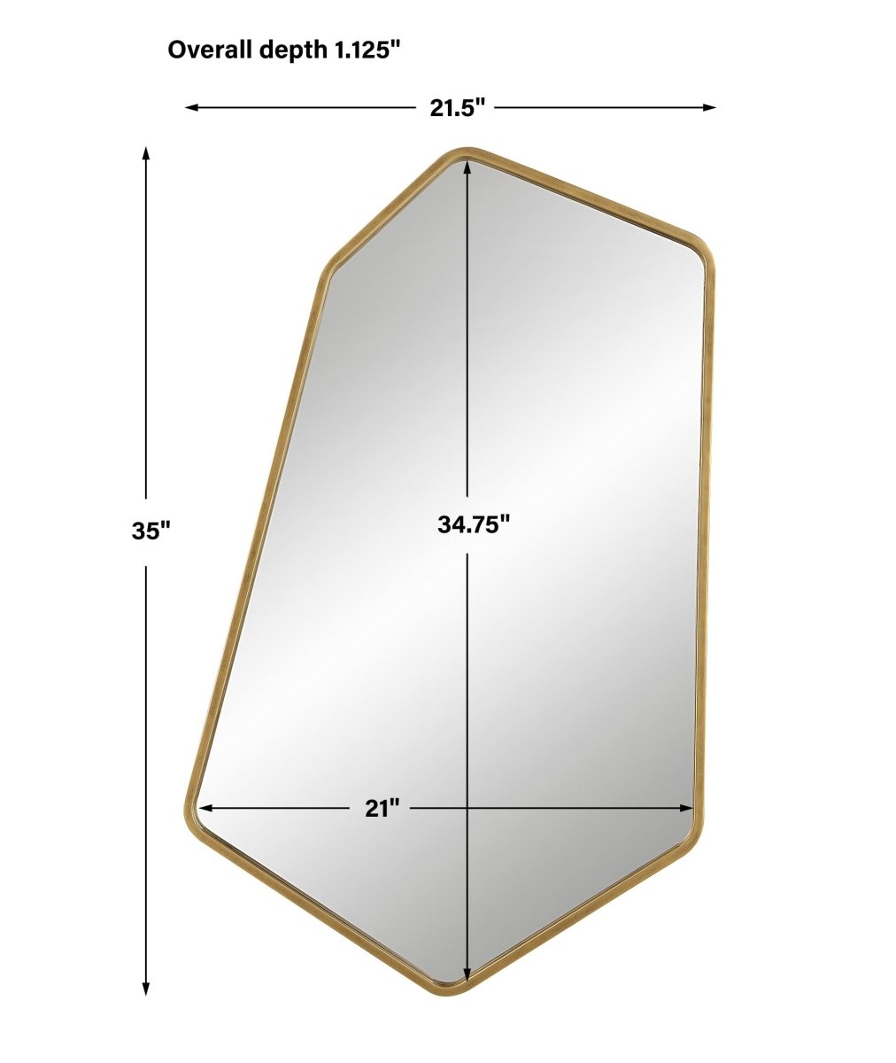 Linneah Large Gold Mirror - Uttermost - Other Mirrors by Modest Hut