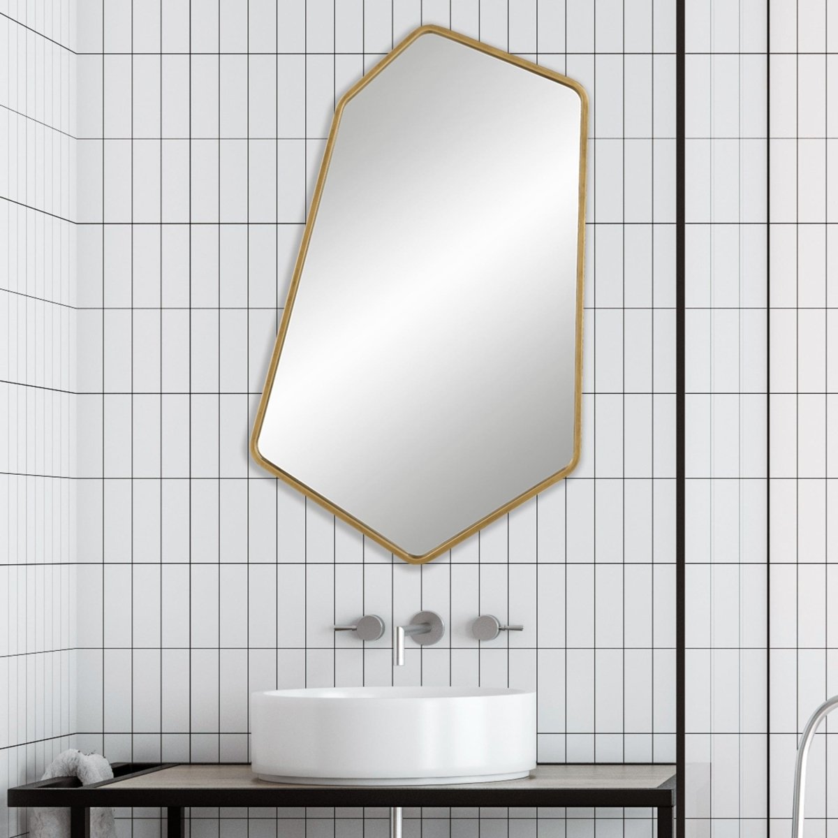 Linneah Large Gold Mirror - Uttermost - Other Mirrors by Modest Hut