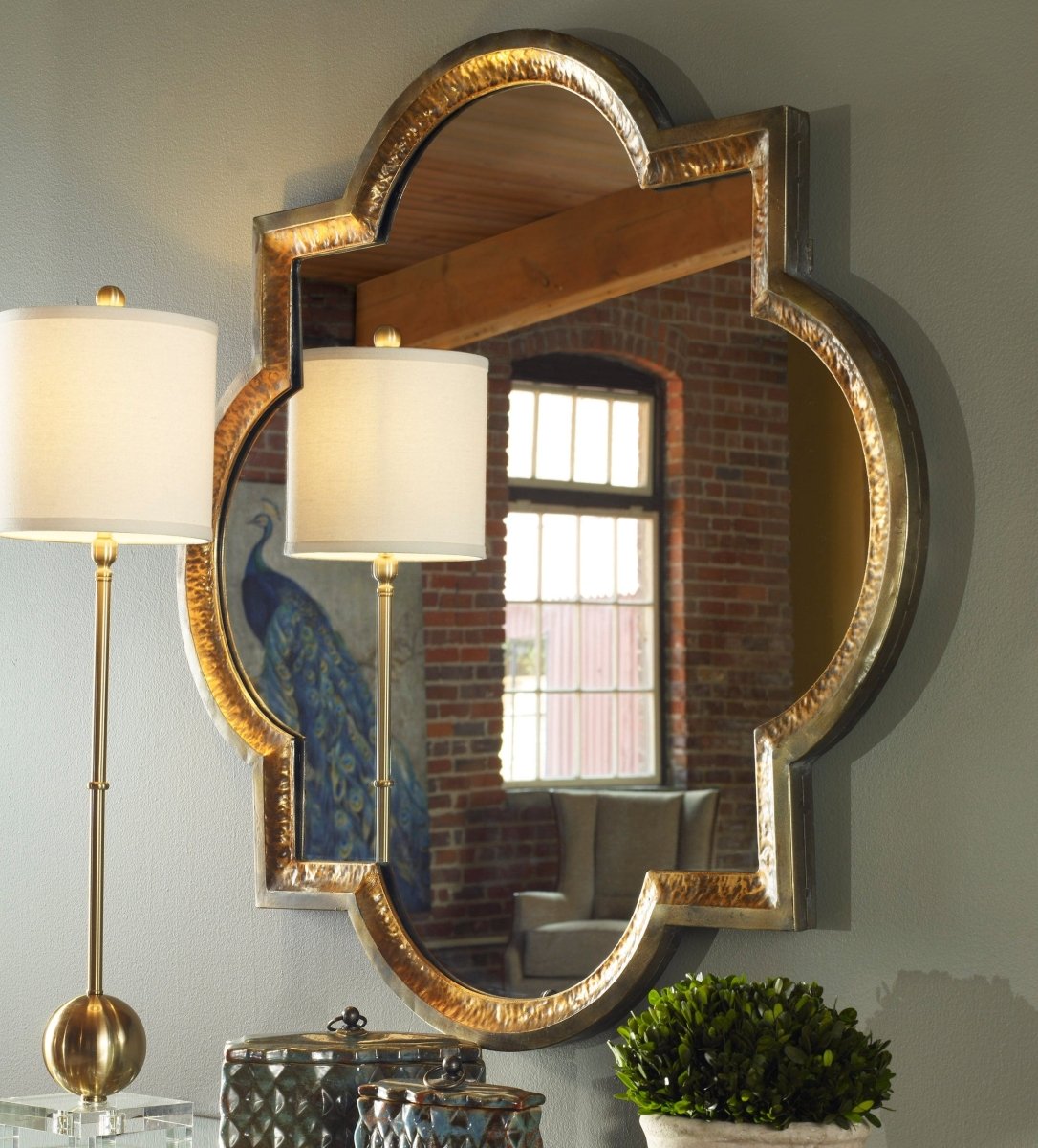 Lourosa Gold Mirror - Uttermost - Other Mirrors by Modest Hut