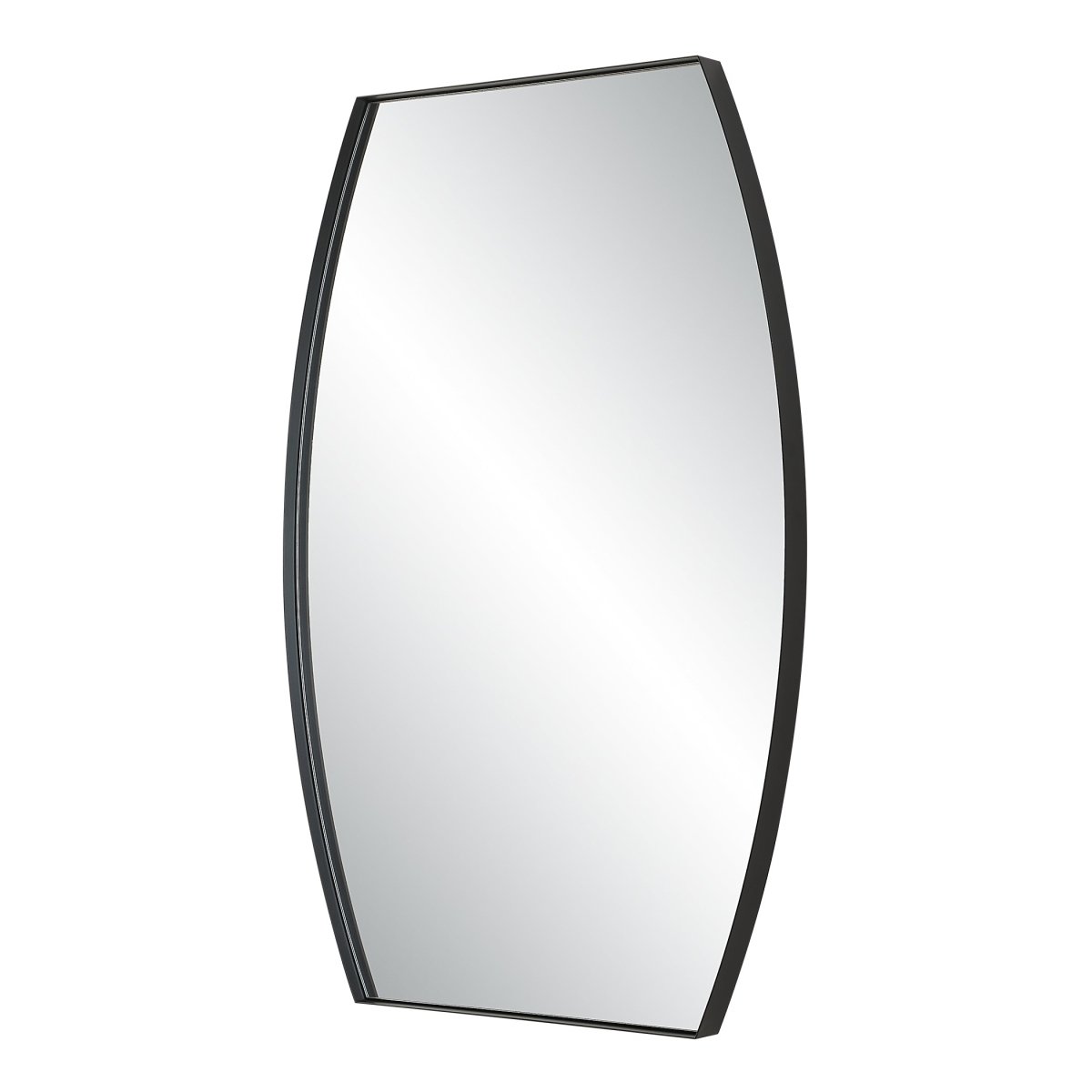 Matte Black Convex Iron Mirror - Uttermost - Other Mirrors by Modest Hut