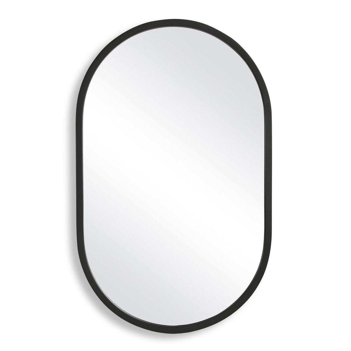 Matte Black Engineered Polymer Modern Frame Mirror - Uttermost - Other Mirrors by Modest Hut