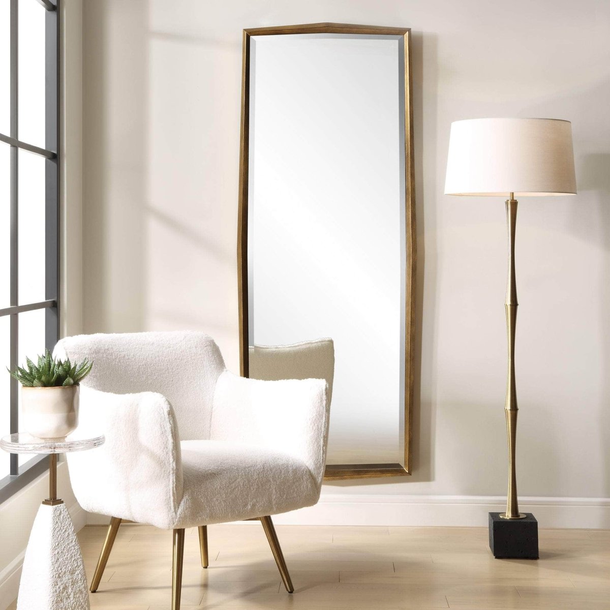 On Point Wood Dressing Mirror - Uttermost - Other Mirrors by Modest Hut