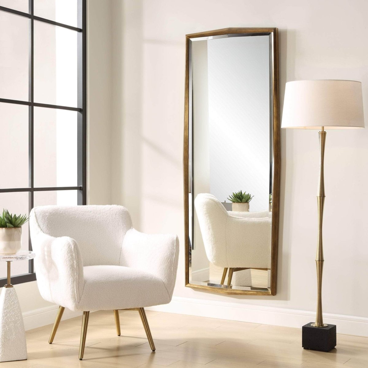 On Point Wood Dressing Mirror - Uttermost - Other Mirrors by Modest Hut