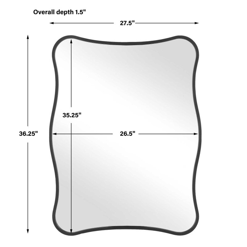 Pavia Black Vanity Mirror - Other Mirrors