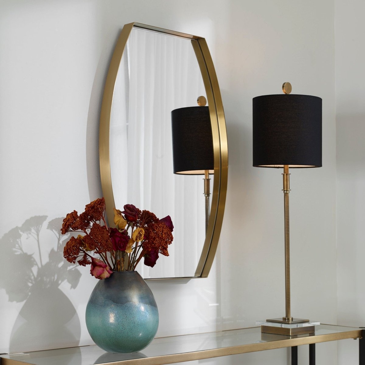 Portal Modern Brass Mirror - Uttermost - Other Mirrors by Modest Hut