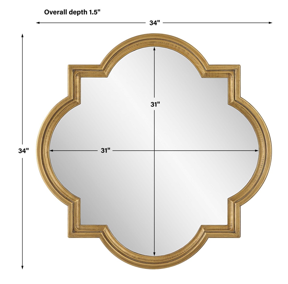 Quatrefoil Framed Mirror - Uttermost - Other Mirrors by Modest Hut