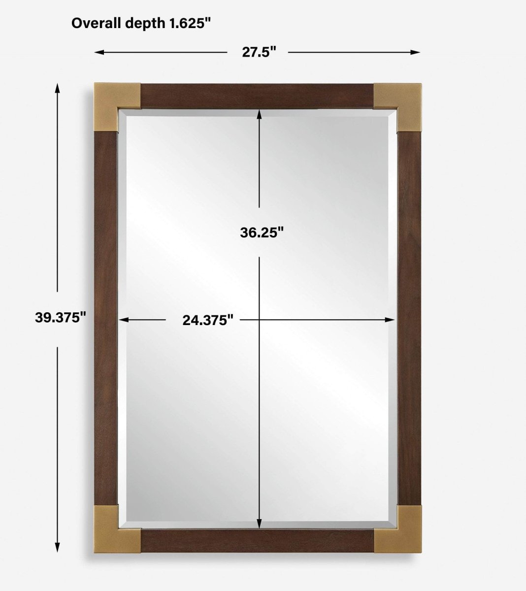 Rhea Walnut Mirror - Uttermost - Other Mirrors by Modest Hut